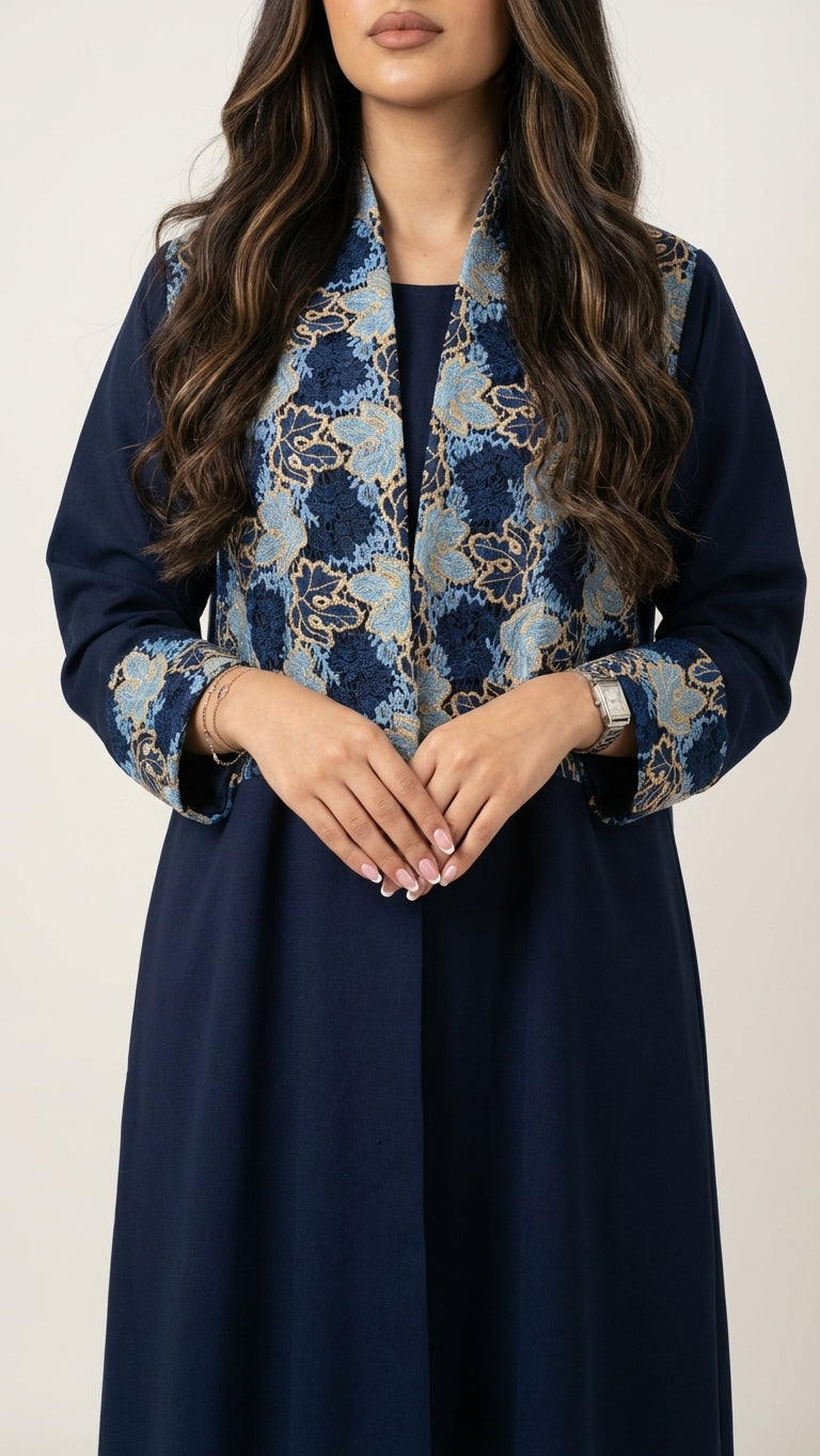 عباية كريب بتدخيلة وردات - Image 3