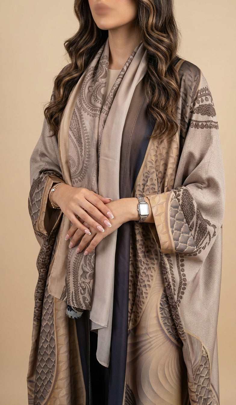 عباية طباعة | Printed Abaya - Image 2