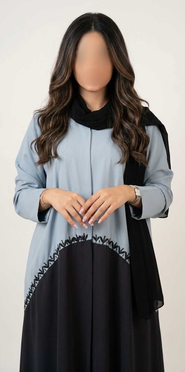 عباية بتدخيلة لونين وشك يدوي - Image 4
