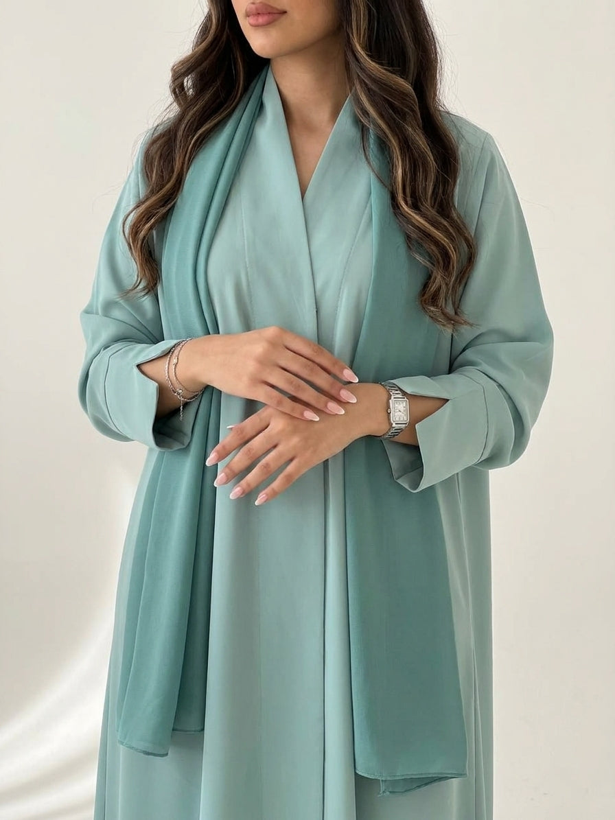 عباية كريب بيسك|Basic Crepe Abaya - Image 2
