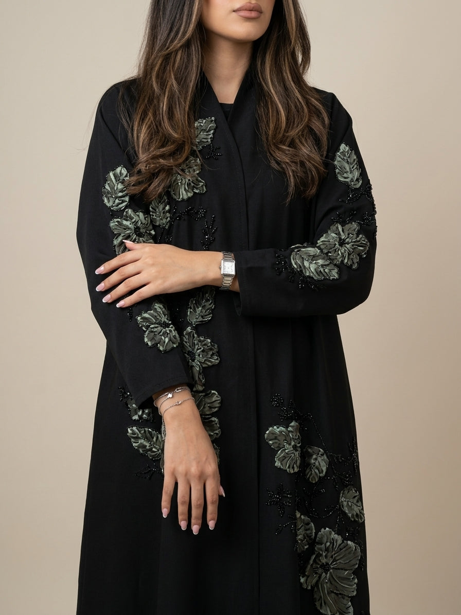 عباية بتدخيلة كلفة وردات بشك - Image 3