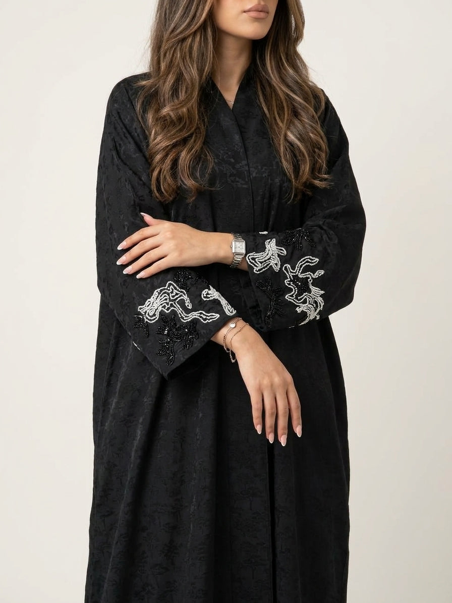 عباية جاكار مع شك يدوي - Image 3