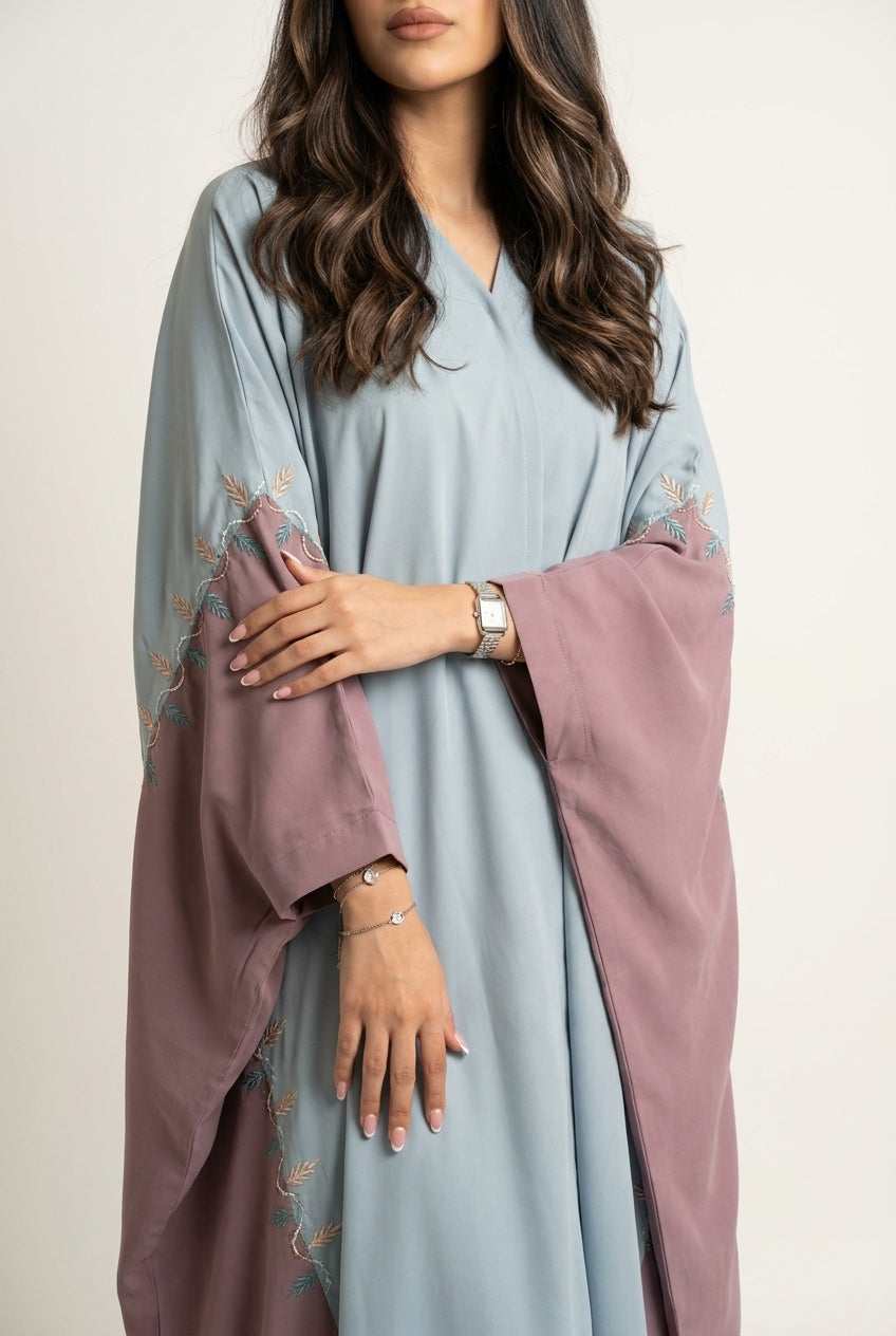 عباية بتدخيلة لونين بشك يدوي - Image 3