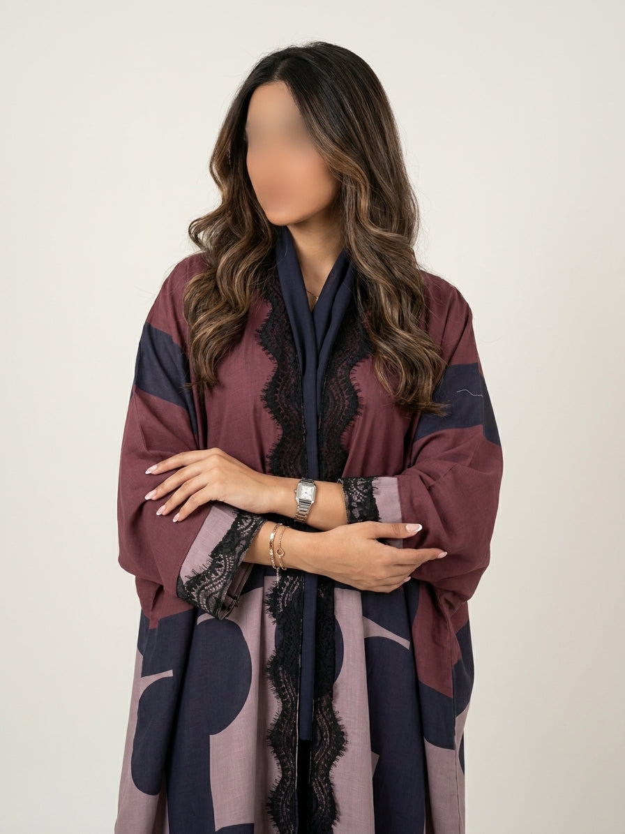 عباية طباعة | Printed Abaya - Image 2