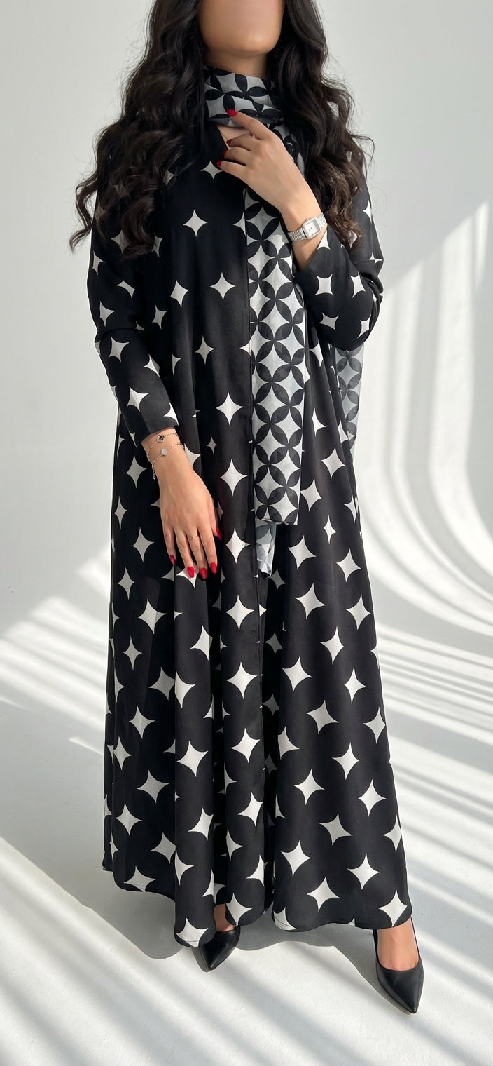عباية مطبوعة نجوم - Image 2