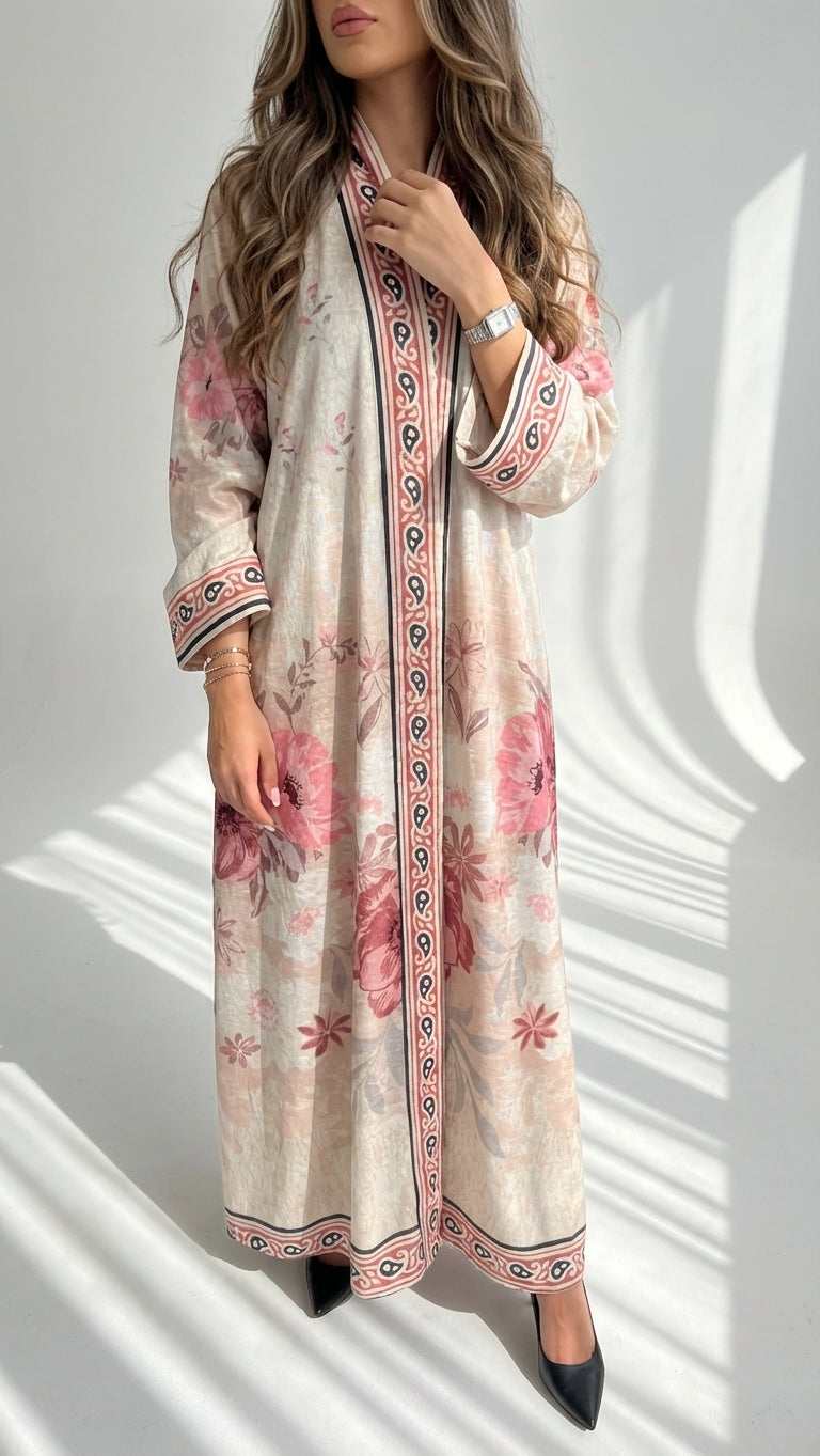 عباية طباعة | Printed Abaya - Image 2