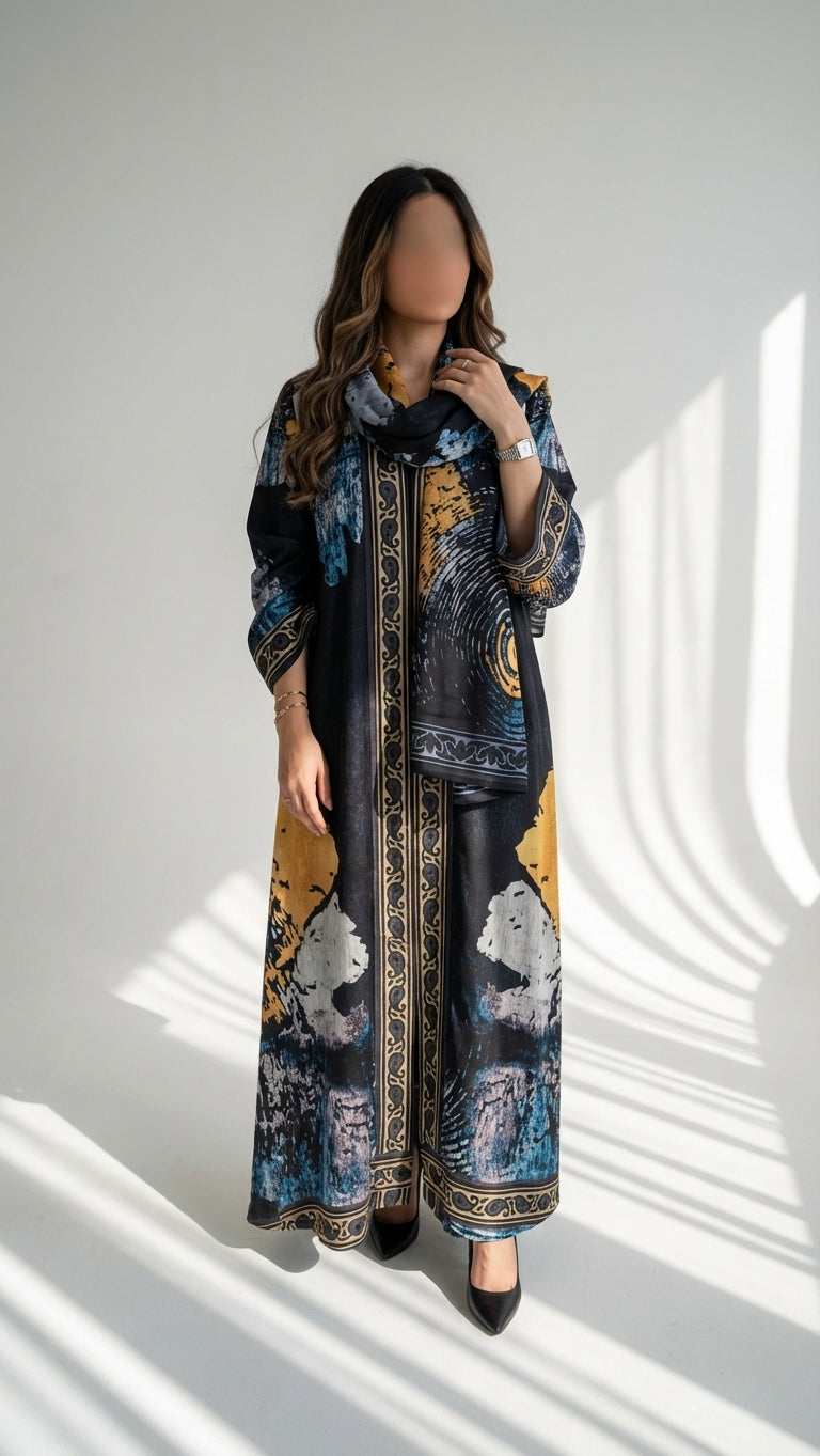 عباية طباعة | Printed Abaya - Image 1