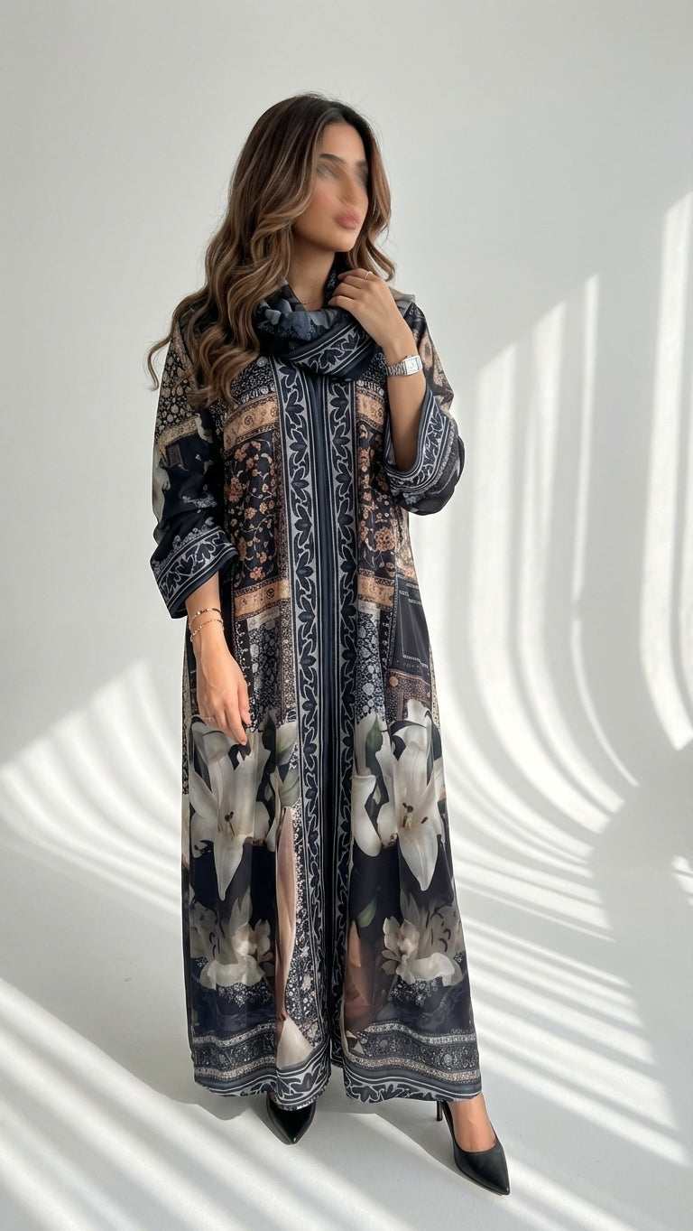 عباية طباعة | Printed Abaya - Image 1