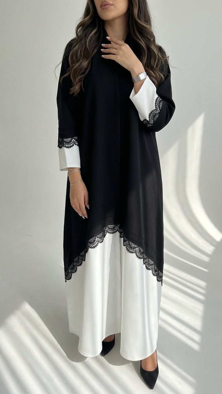 عباية بتدخيلة دانتيل - Image 1