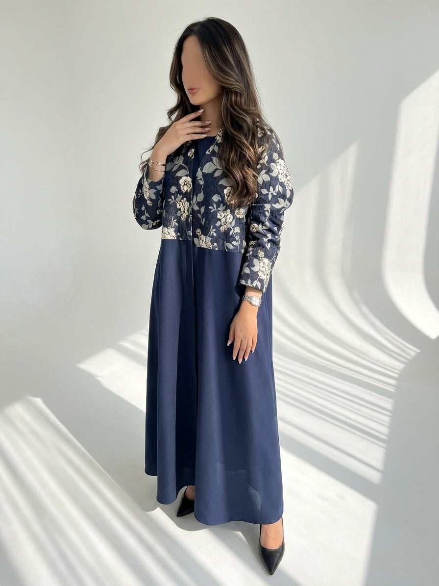 عباية بتدخيلة وردات بالامام - Image 1