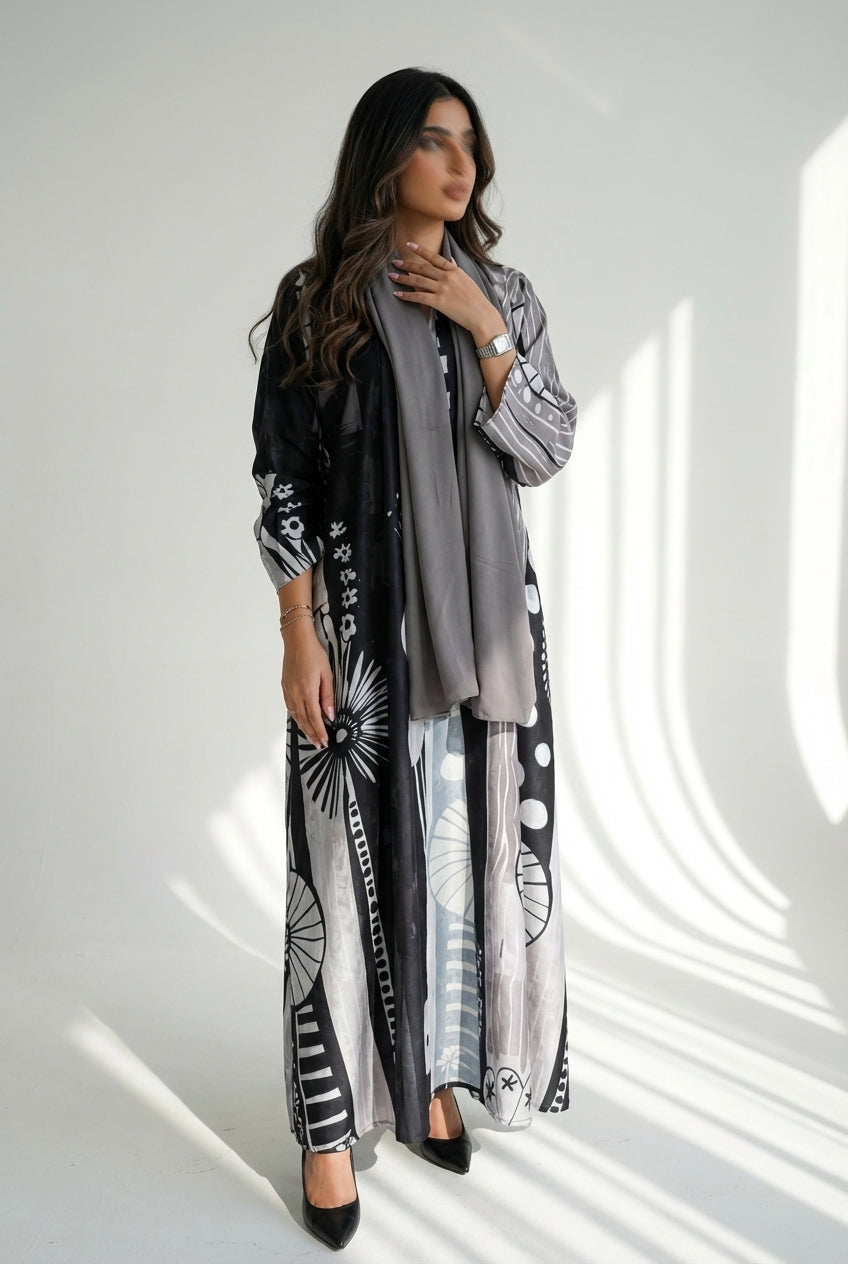 عباية طباعة | Printed Abaya - Image 2