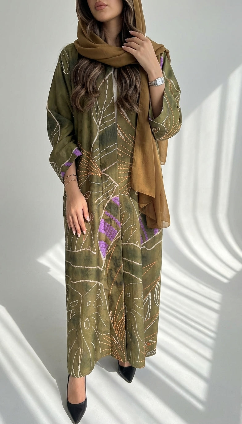 عباية طباعة | Printed Abaya - Image 4