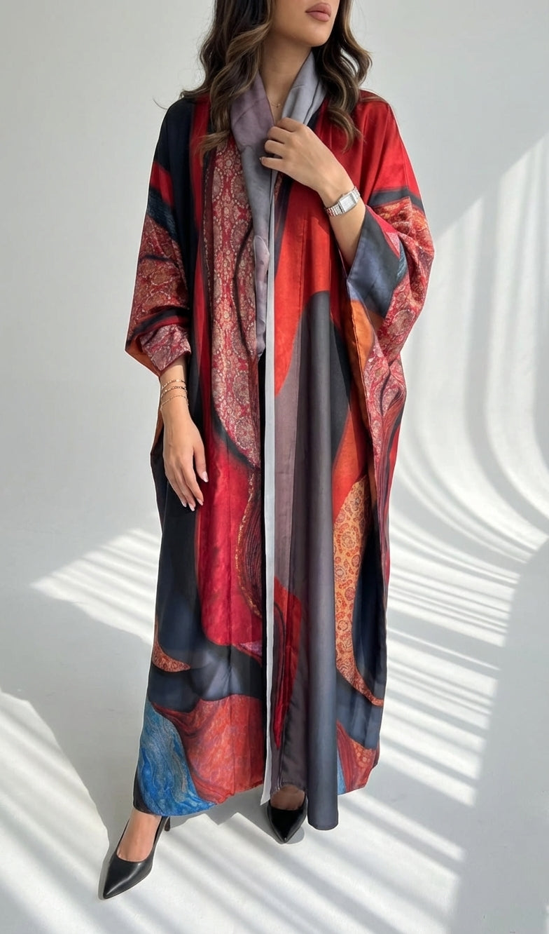 عباية طباعة | Printed Abaya - Image 3