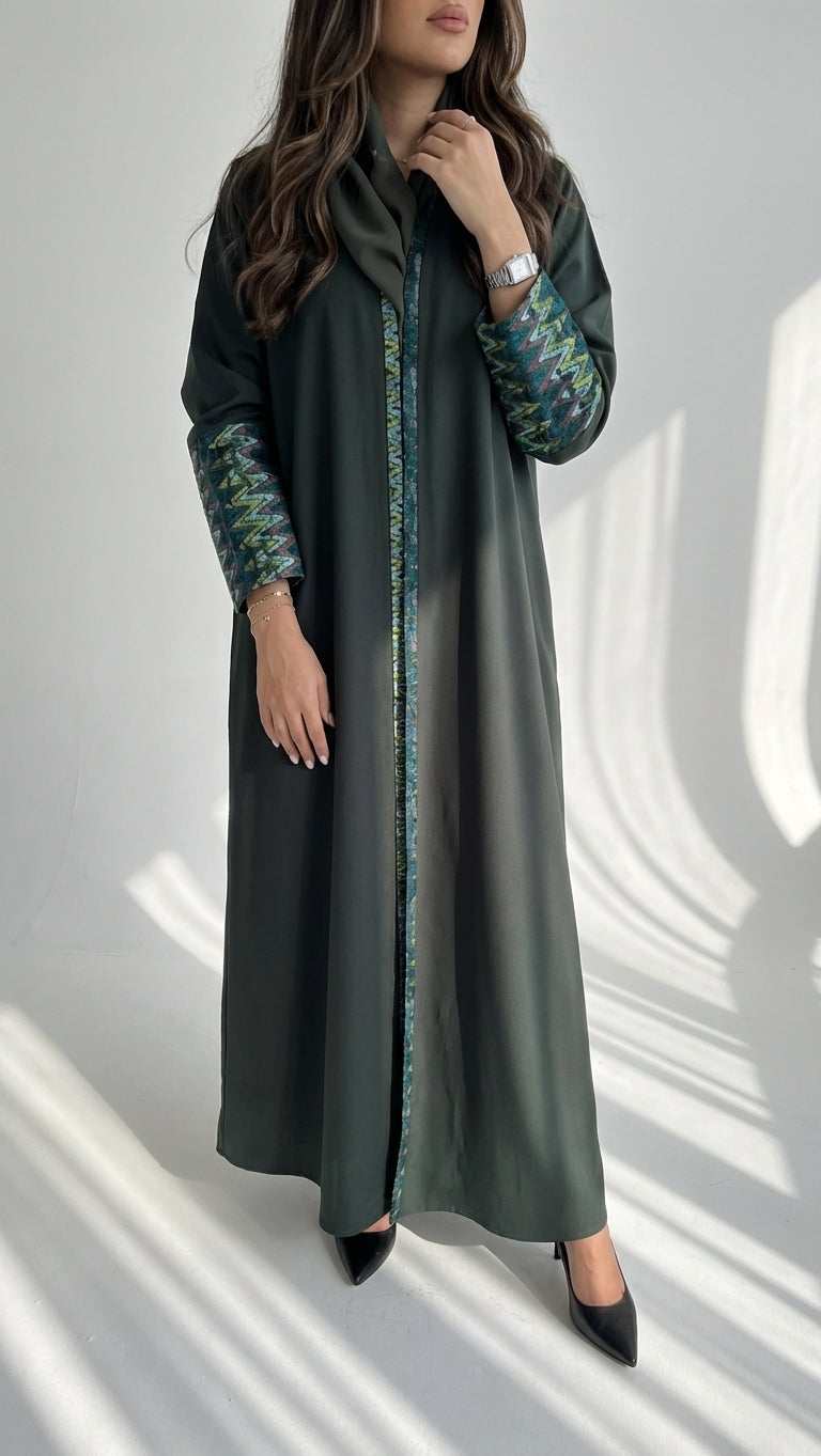 عباية كريب بتدخيلة دانتيل - Image 1