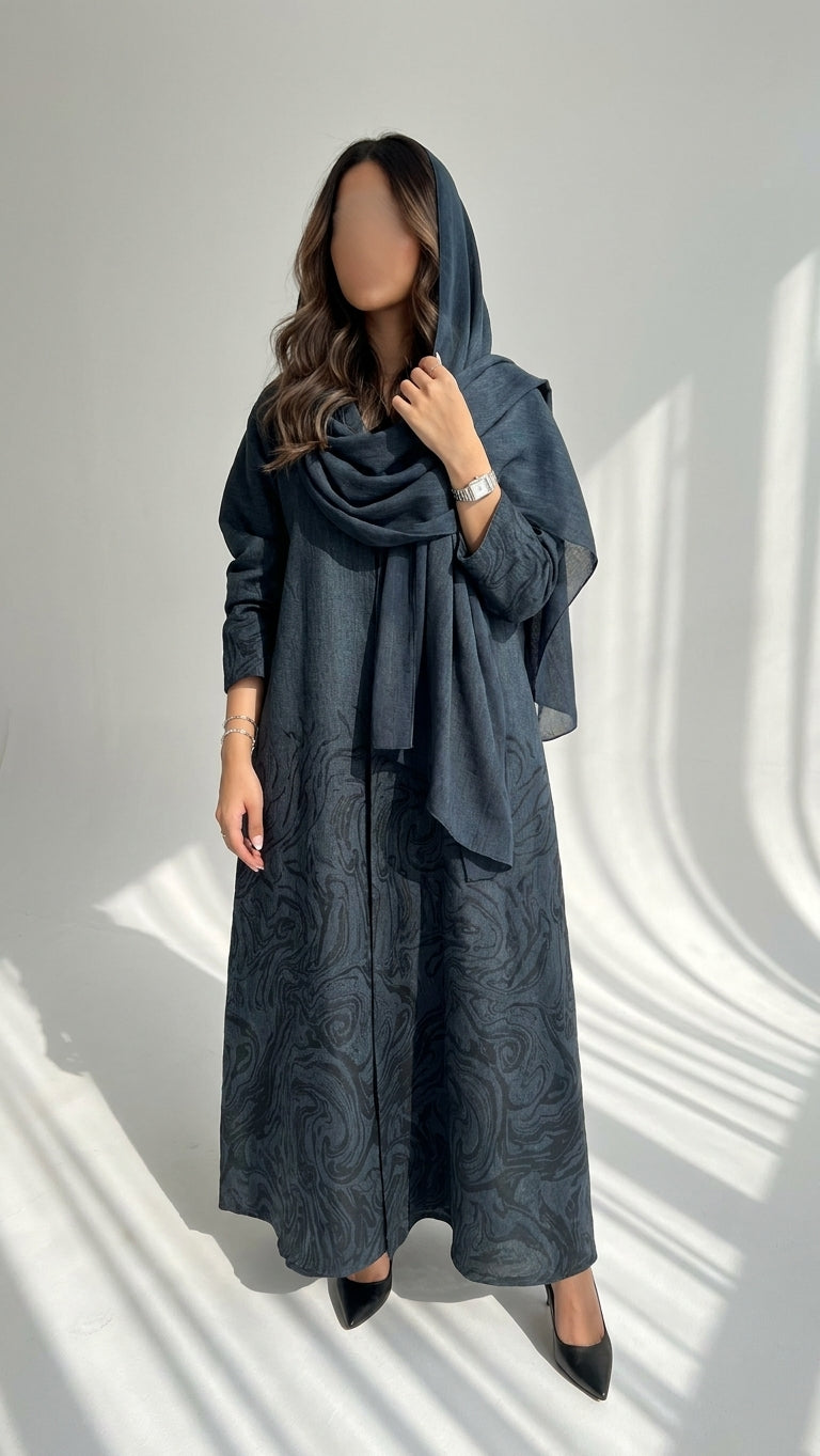 عباية لينن طباعة - Image 2