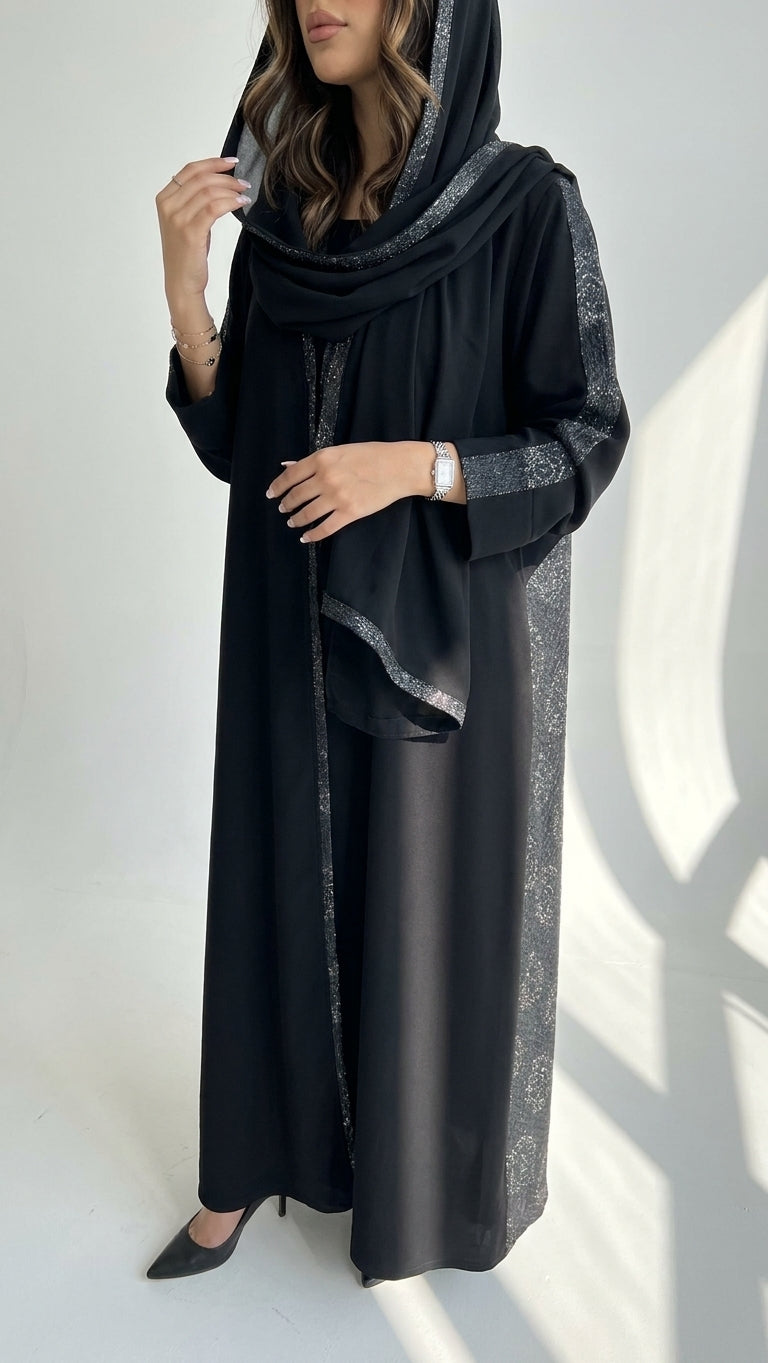 عباية كريب مع تدخيلة ركامه - Image 2