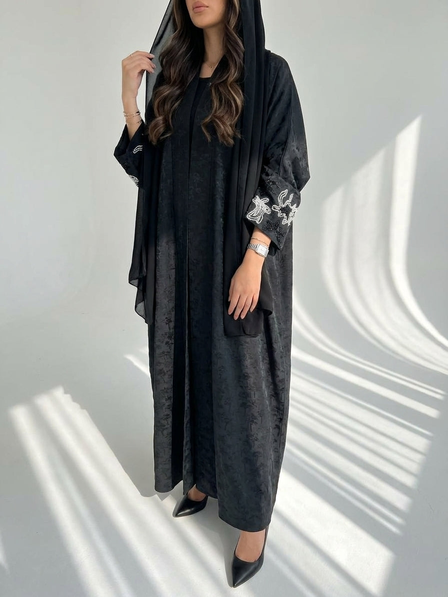 عباية جاكار مع شك يدوي - Image 1