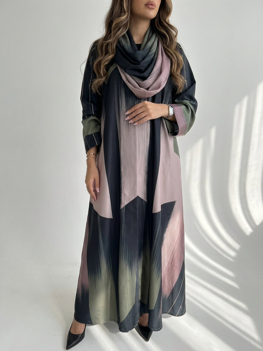 عباية طباعة | Printed Abaya - Image 2