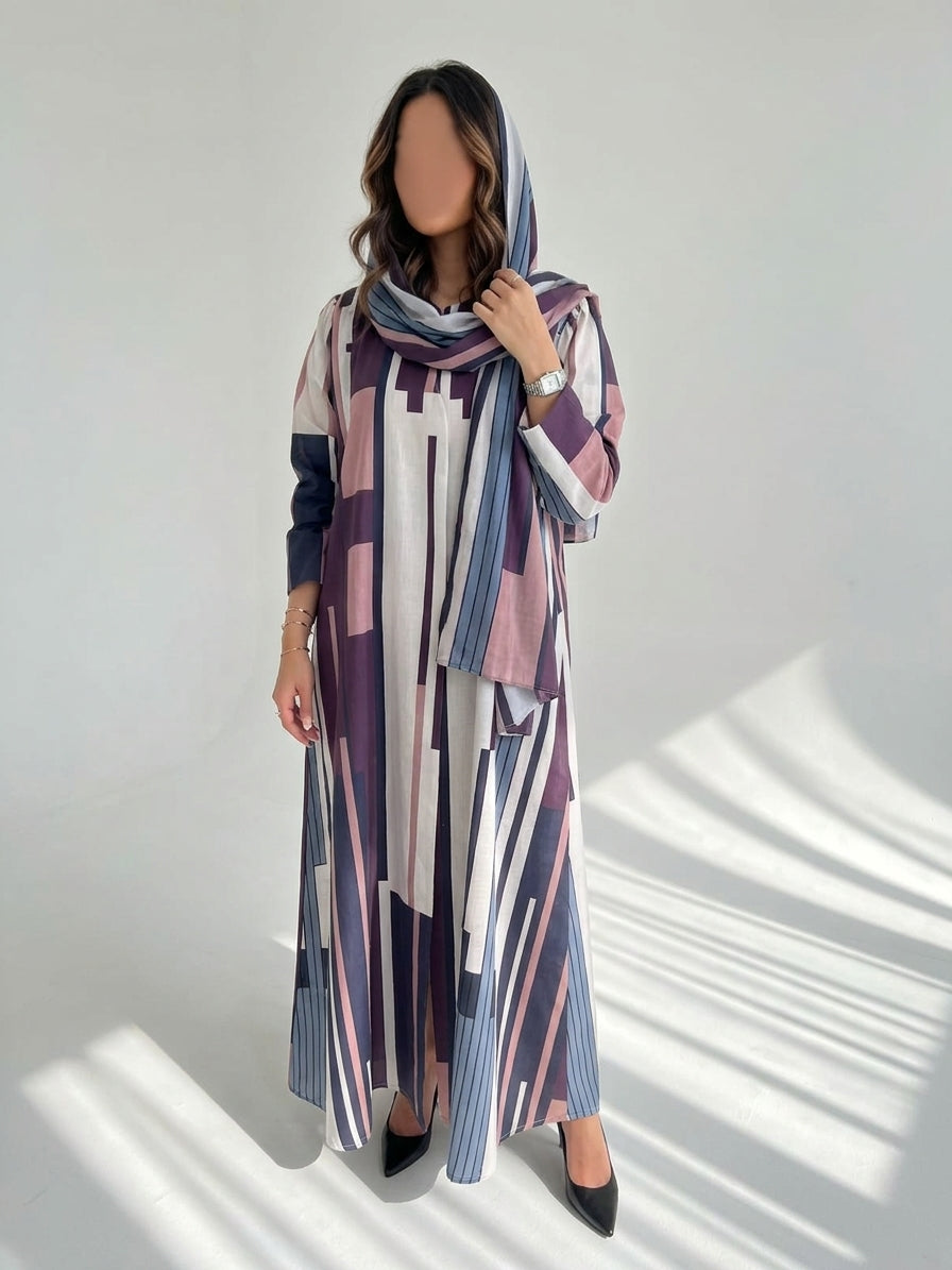 عباية طباعة | Printed Abaya - Image 1
