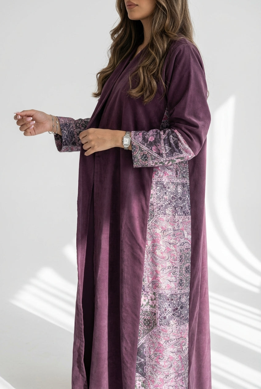 عباية لنن مع تدخيلة لنن طباعة - Image 2