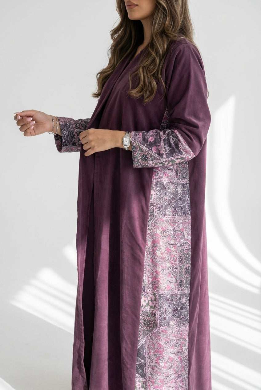 عباية لنن مع تدخيلة لنن طباعة - Image 2