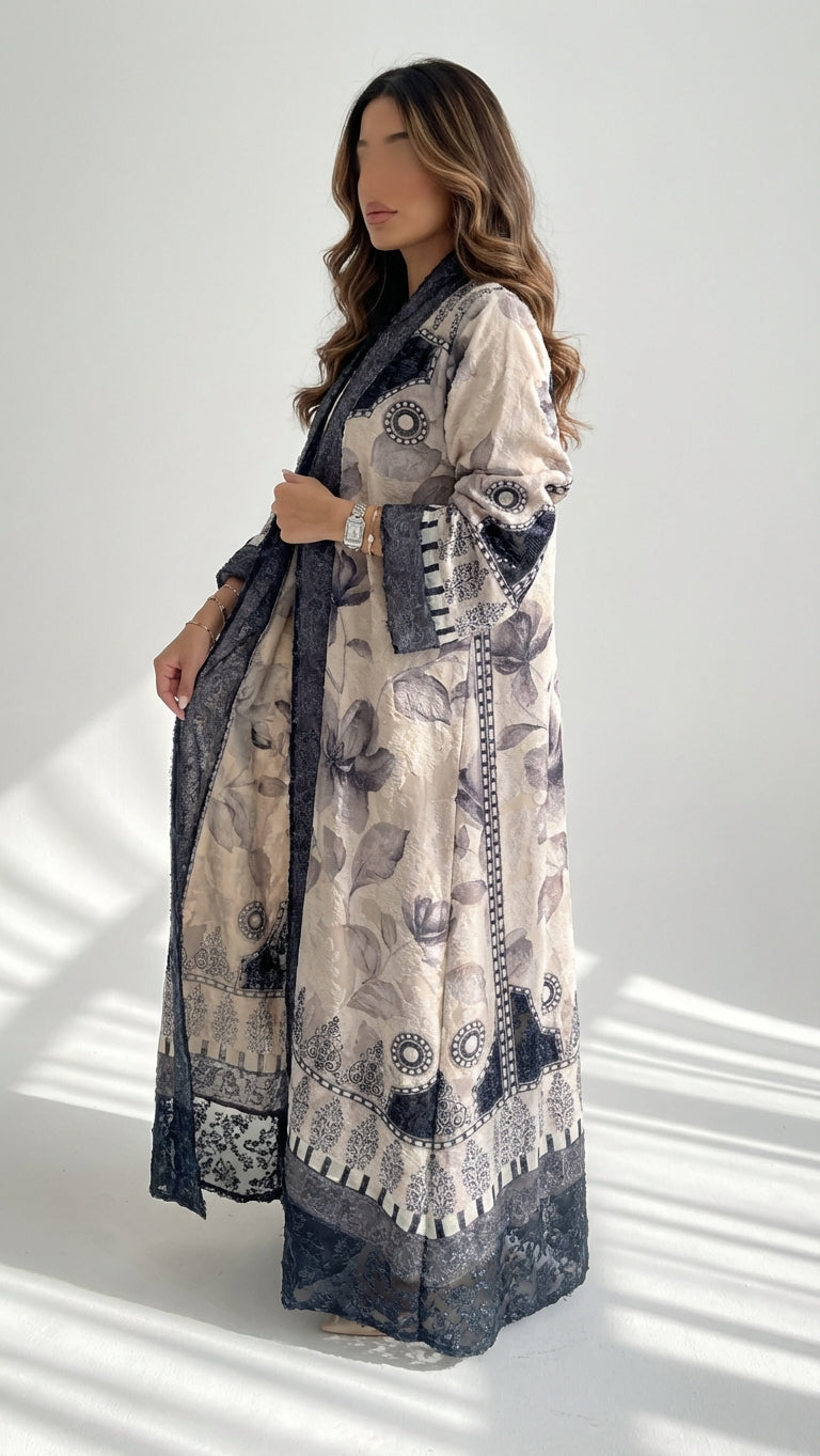 عباية طباعة | Printed Abaya - Image 2