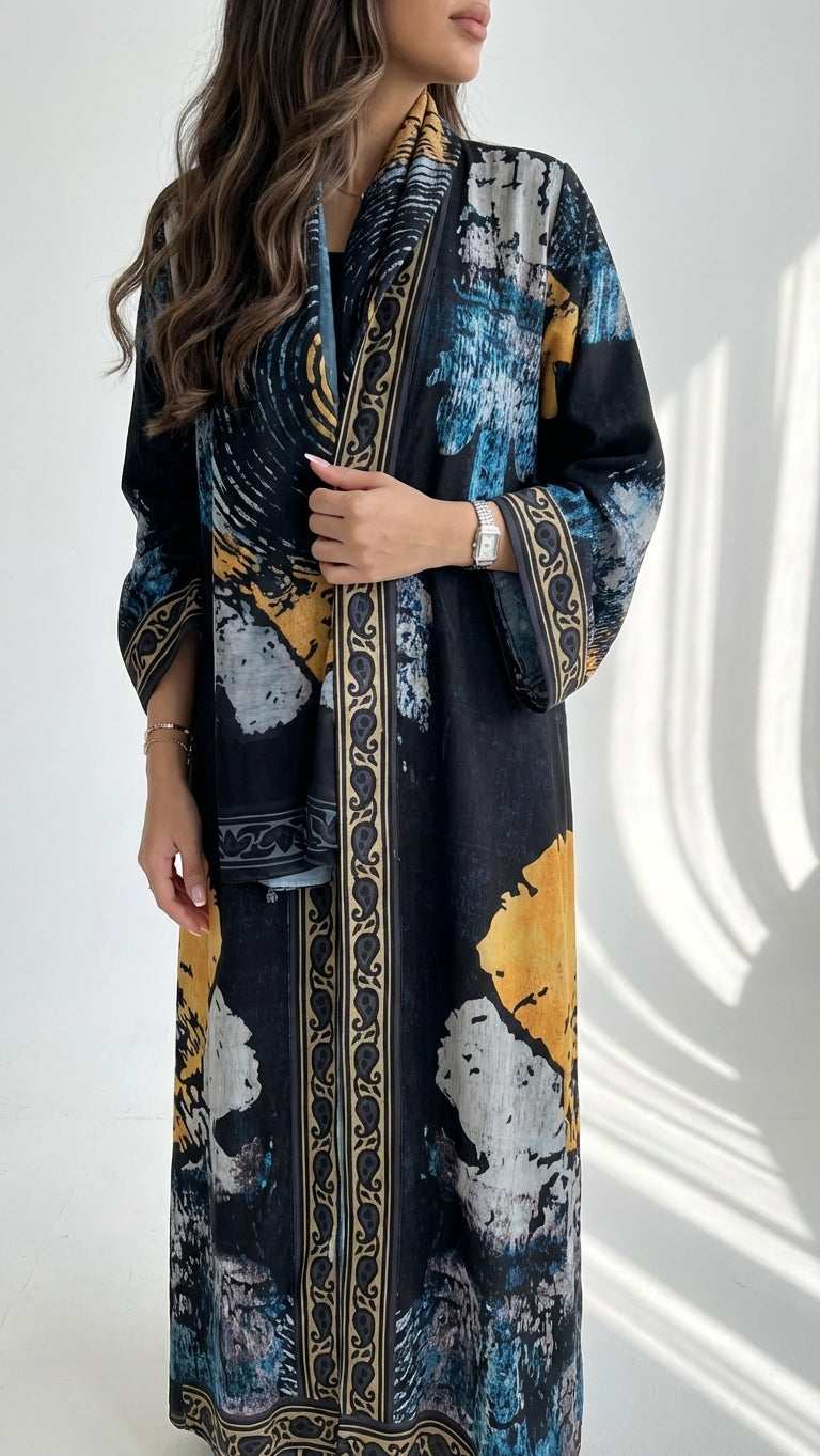 عباية طباعة | Printed Abaya - Image 3