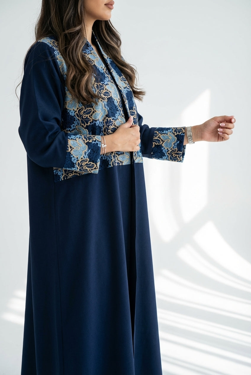 عباية كريب بتدخيلة وردات - Image 2