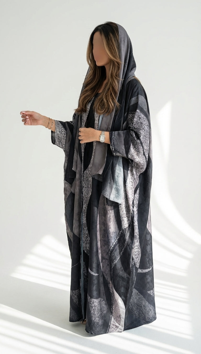 عباية طباعة | Printed Abaya - Image 2