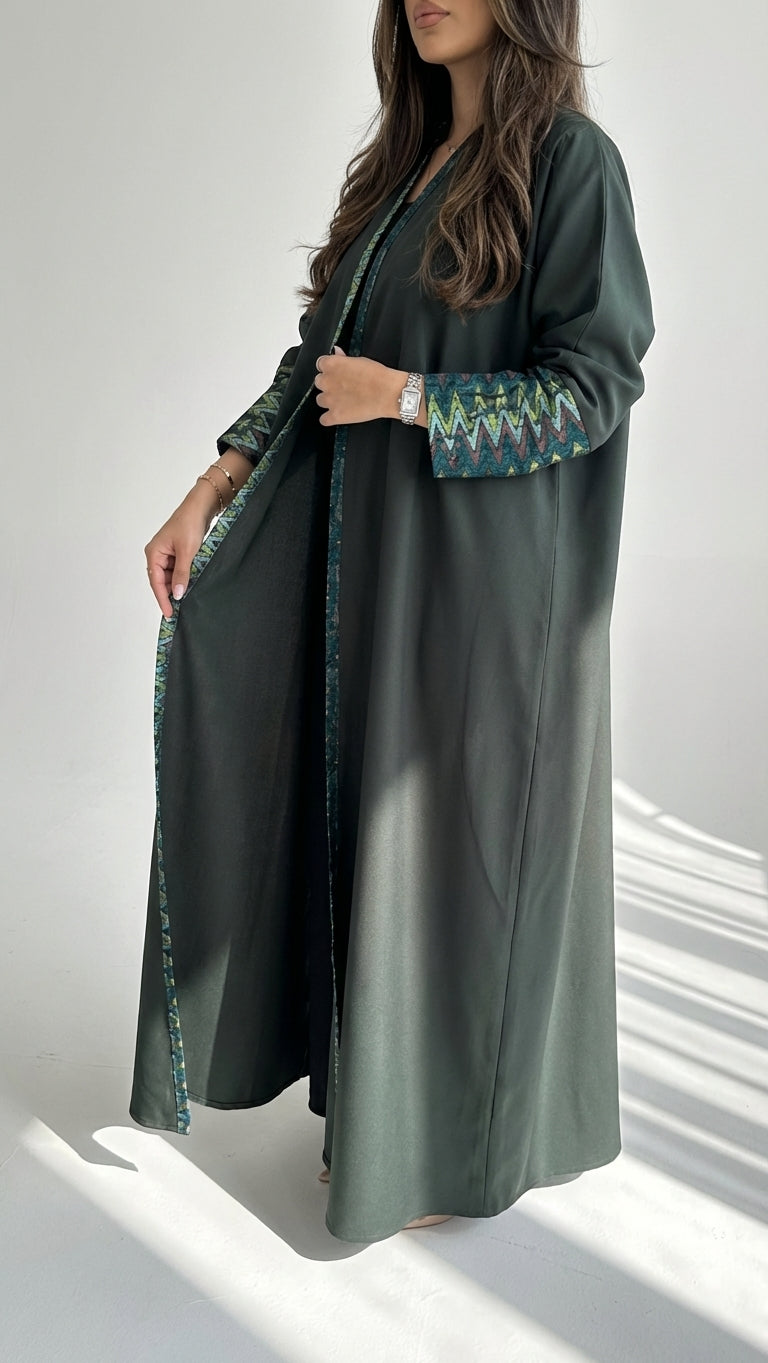 عباية كريب بتدخيلة دانتيل - Image 2