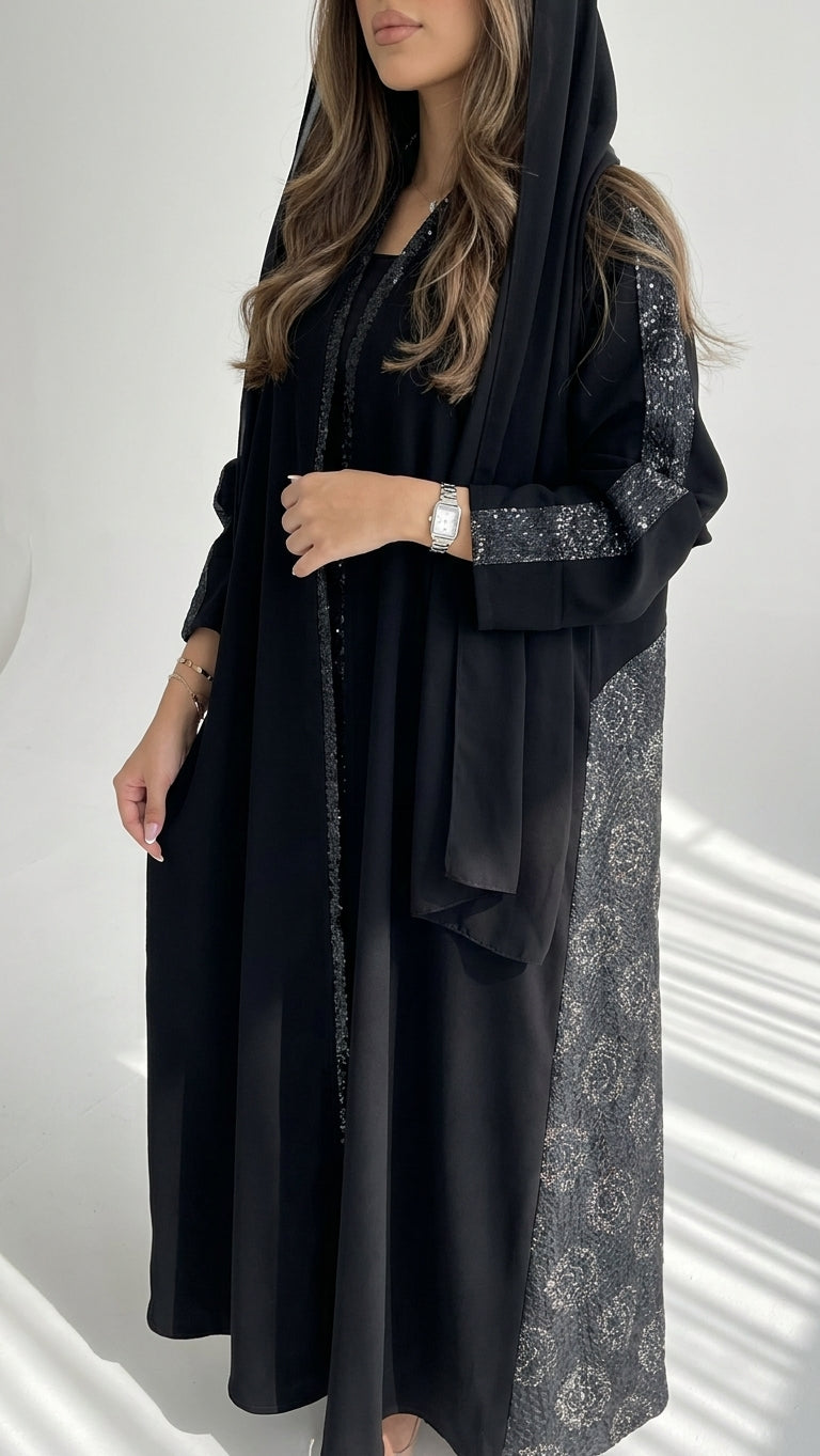 عباية كريب مع تدخيلة ركامه - Image 3