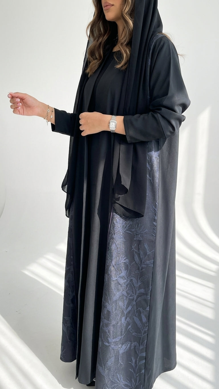 عباية حرير بتدخيلة جاكار - Image 2