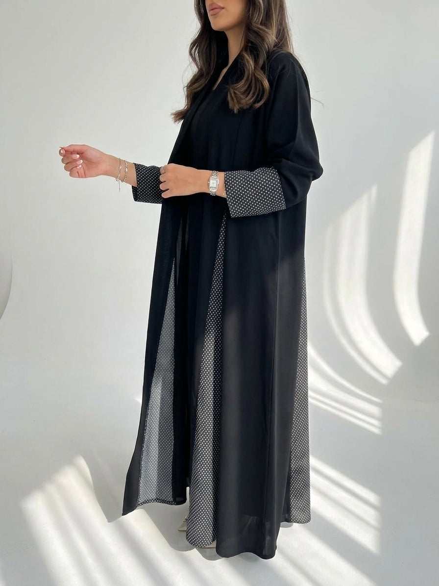عباية اسود بتدخله منقط - Image 2