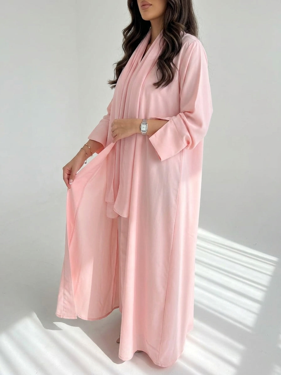 عباية كريب بيسك|Basic Crepe Abaya - Image 2