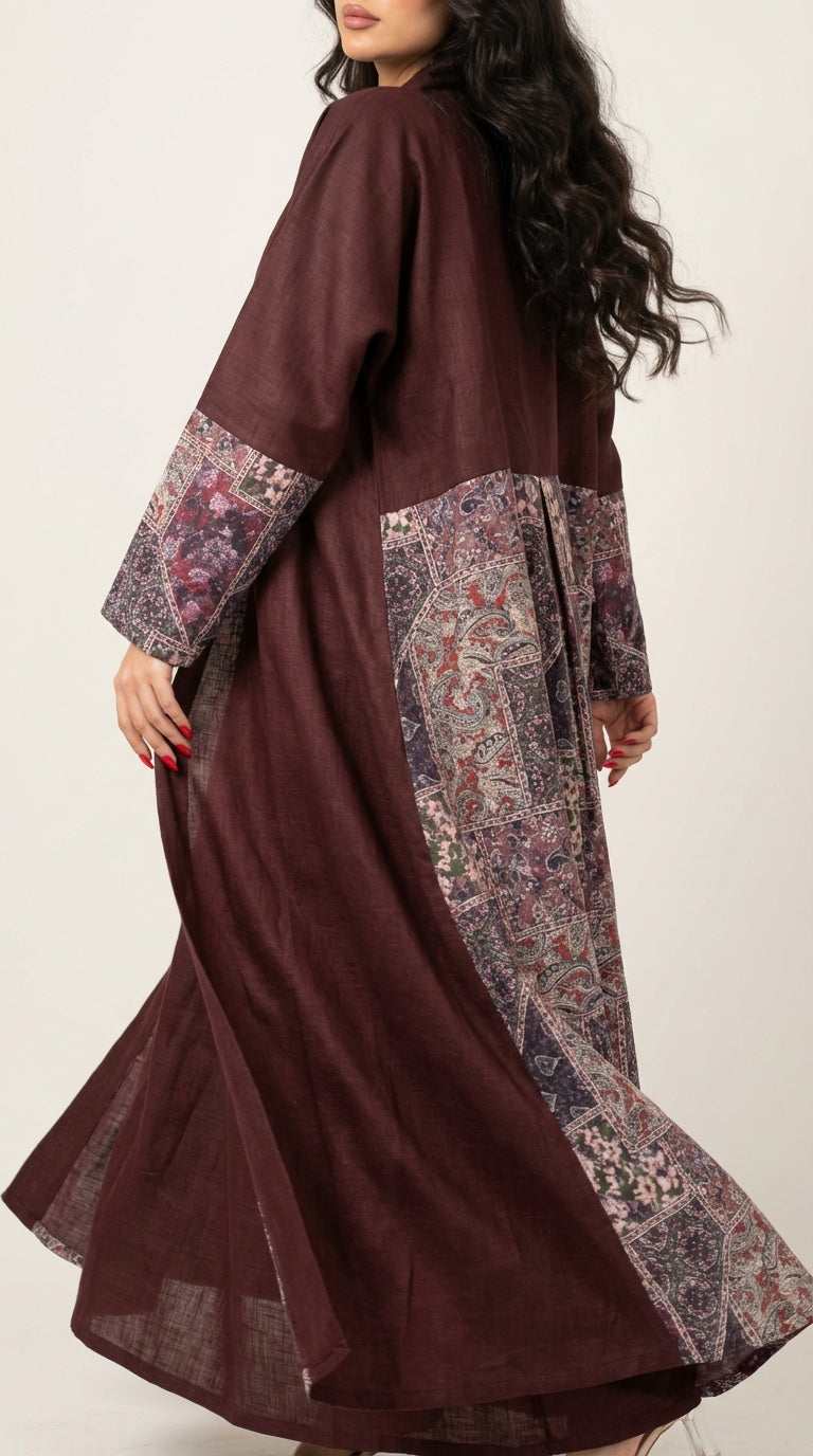 عباية لنن مع تدخيلة جاكار هندي - Image 4