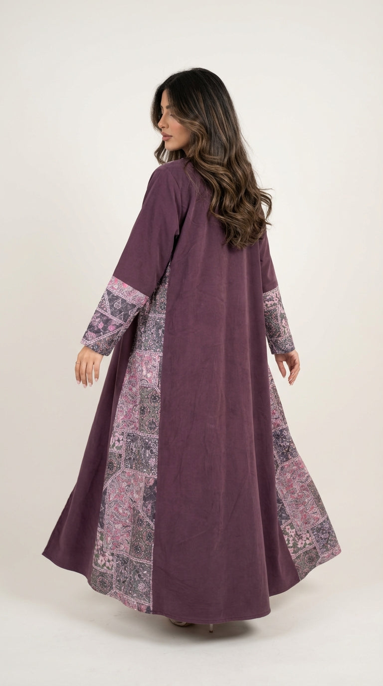 عباية لنن مع تدخيلة لنن طباعة - Image 4