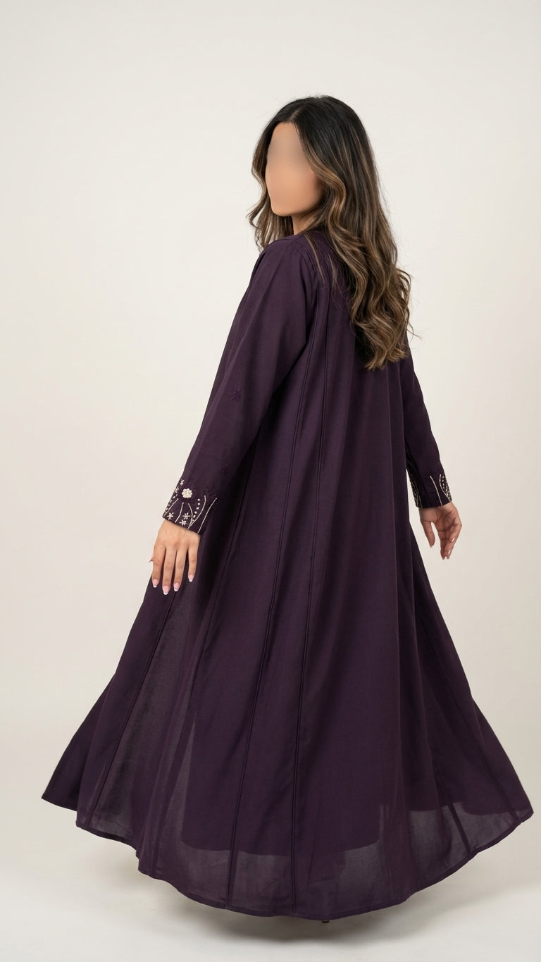 عباية كريب بتطريز شك - Image 4