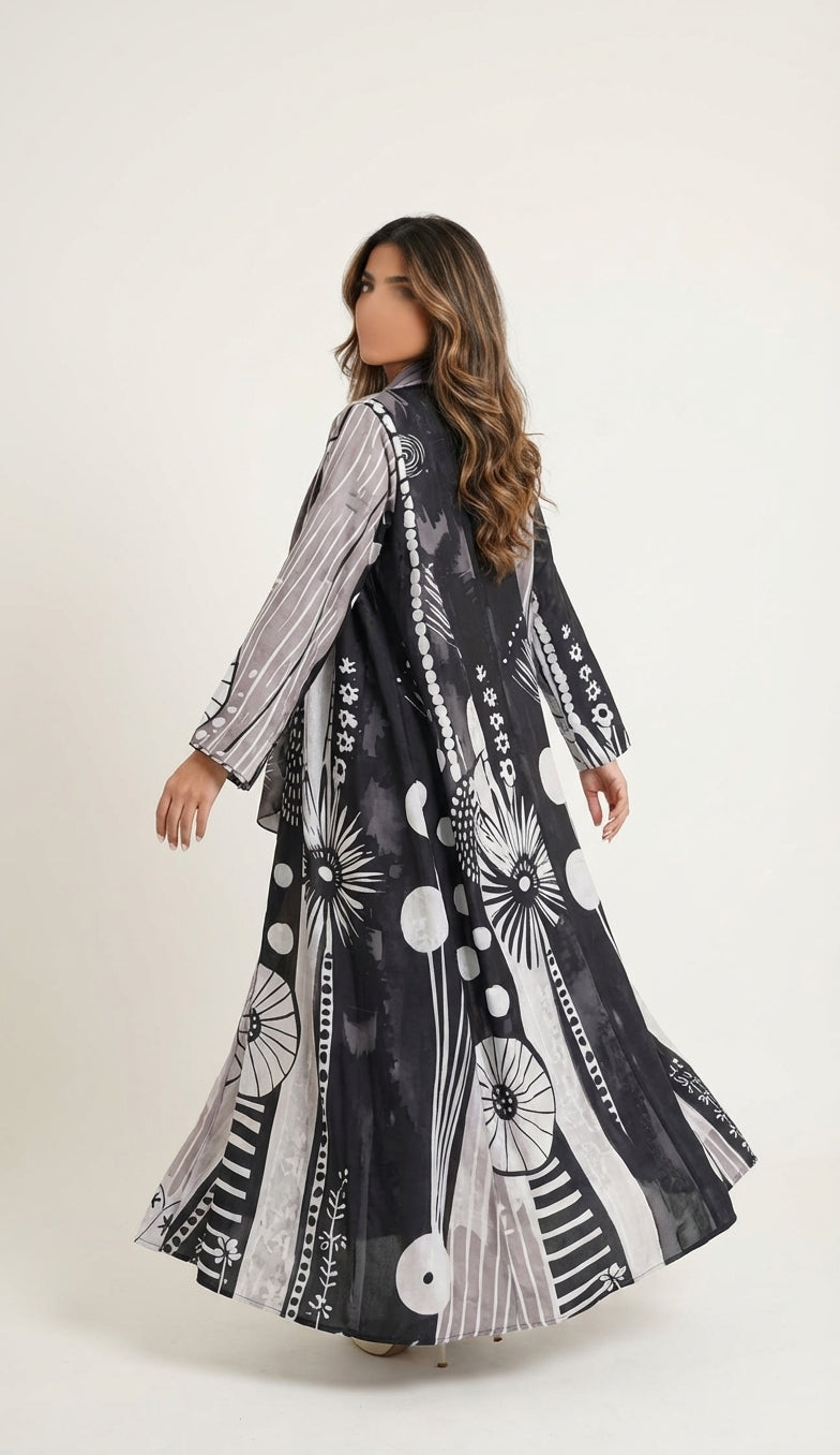 عباية طباعة | Printed Abaya - Image 3