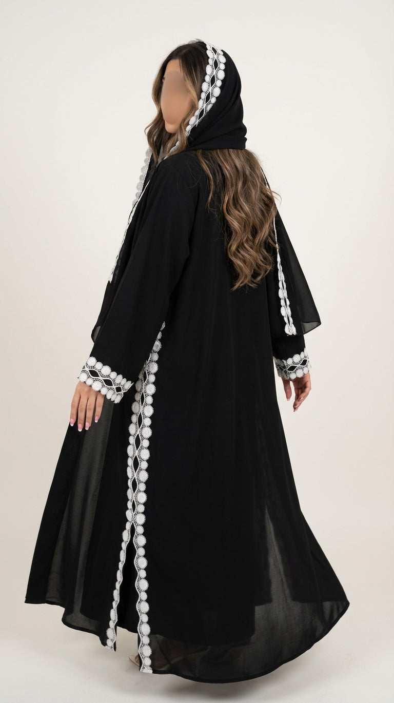 عباية بتدخيلة كلفة تطريز - Image 4