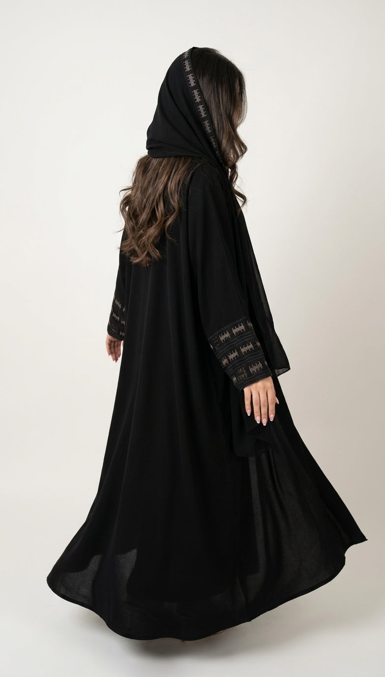 عباية بتطريز بالاكمام - Image 4