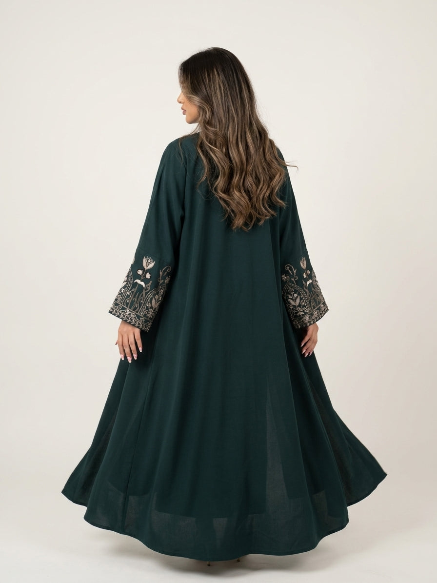 عباية كريب تطريز - Image 3