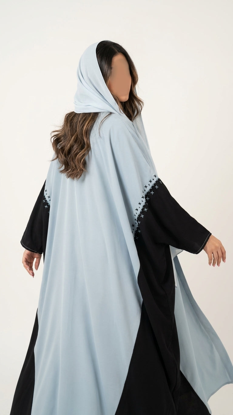 عباية حرير مغسول شك يدوي - Image 4