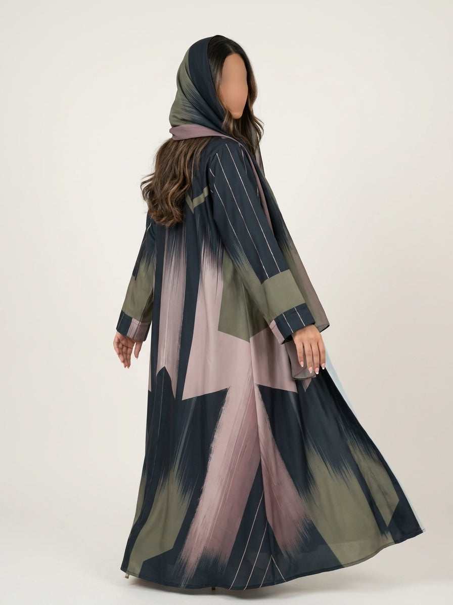 عباية طباعة | Printed Abaya - Image 3