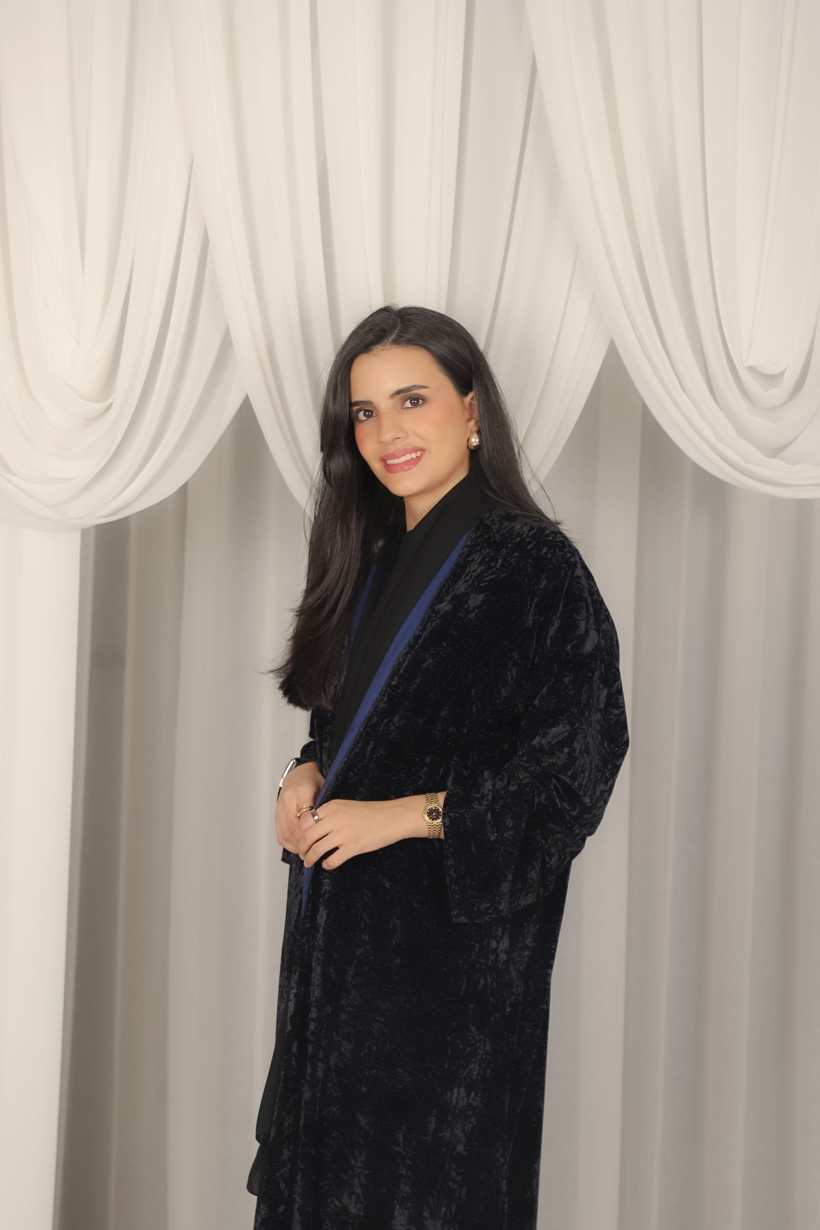 MW1770 - عباية مخمل مشجرة - Aya