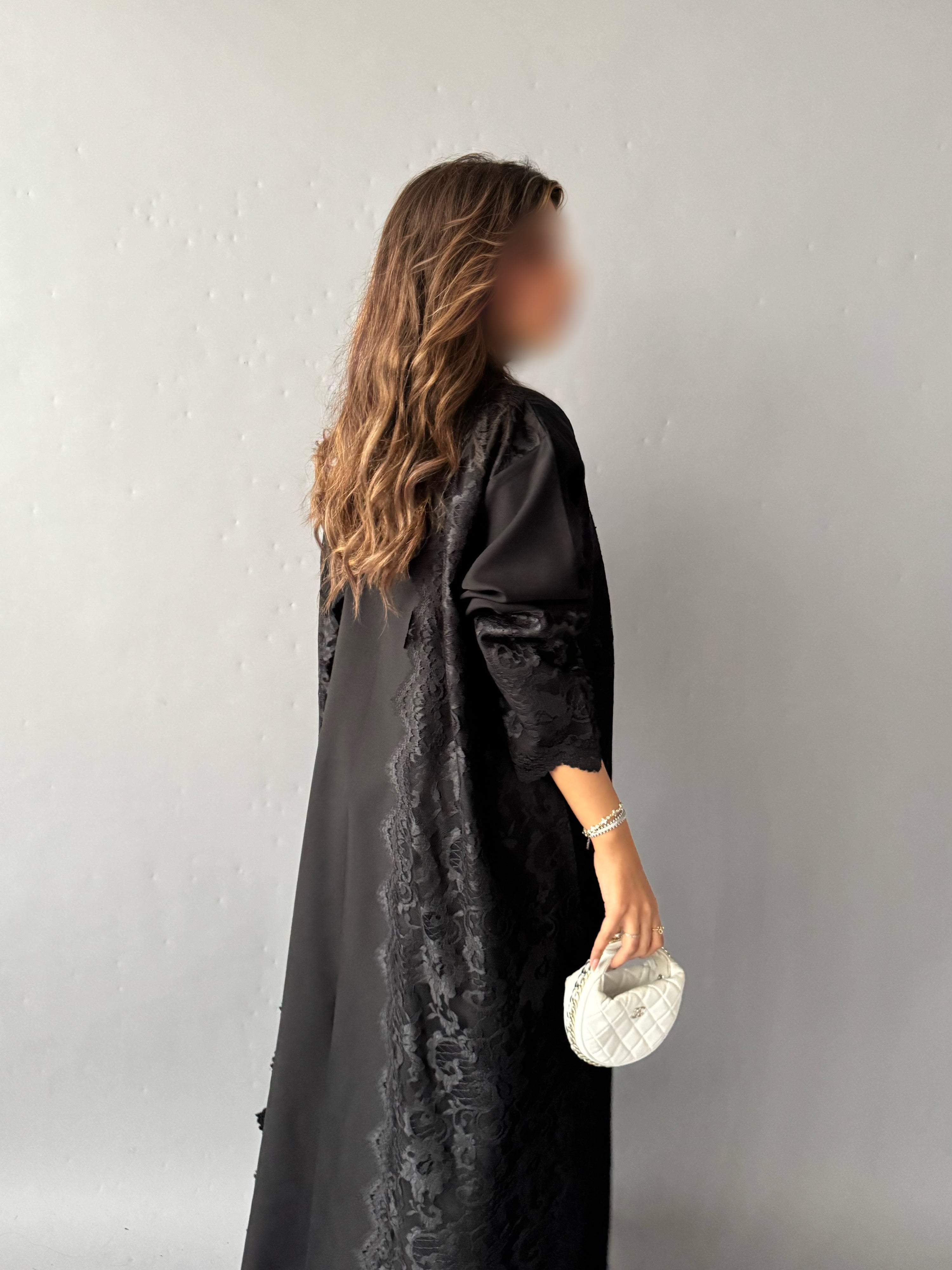 MW1251 - كريب واقف مع دانتيل نص كلوش - Aya