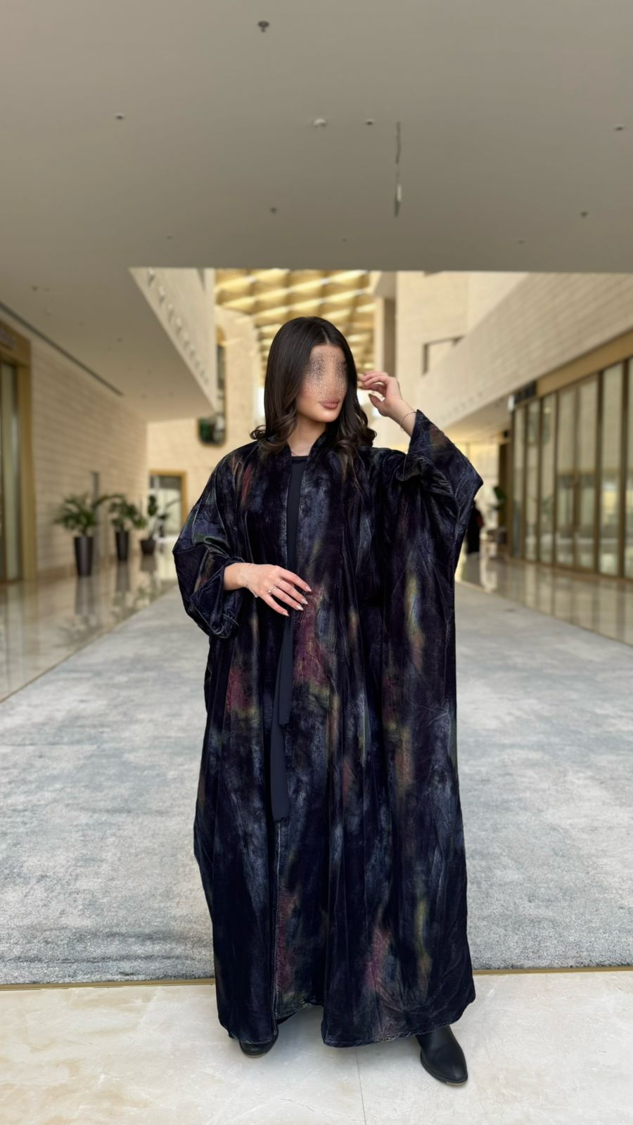 عباية مخمل طباعة - Image 2