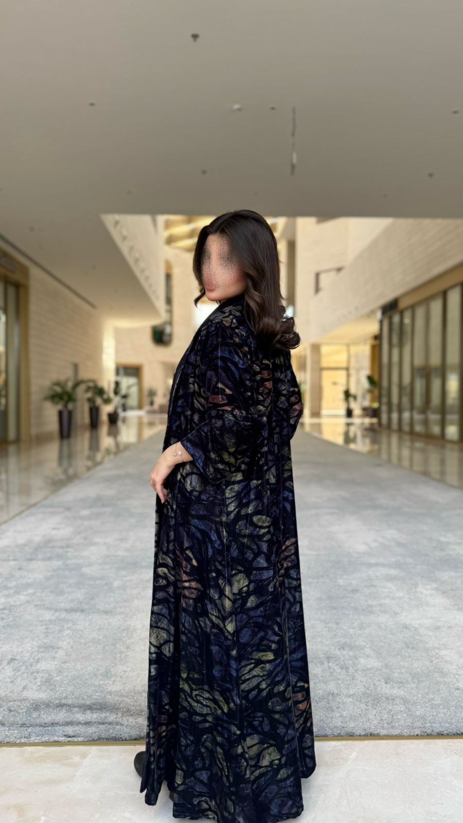 عباية مخمل طباعة - Image 1