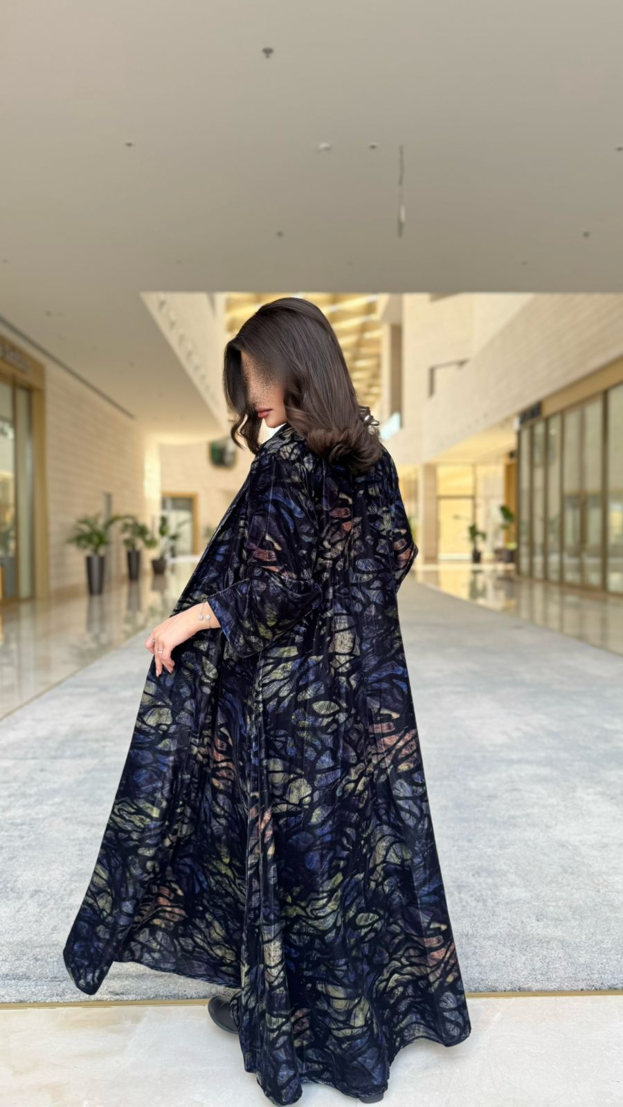 عباية مخمل طباعة - Image 2