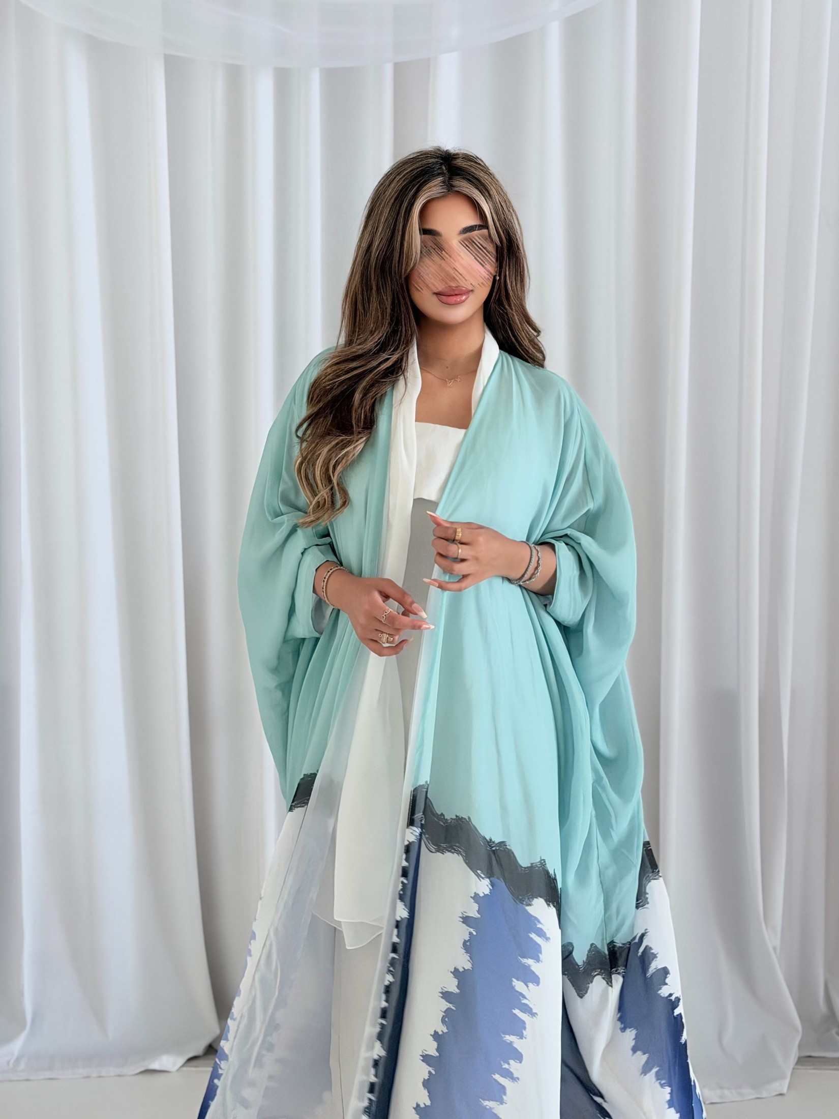 MWT5213 - عبايه طباعه شيفون - Aya