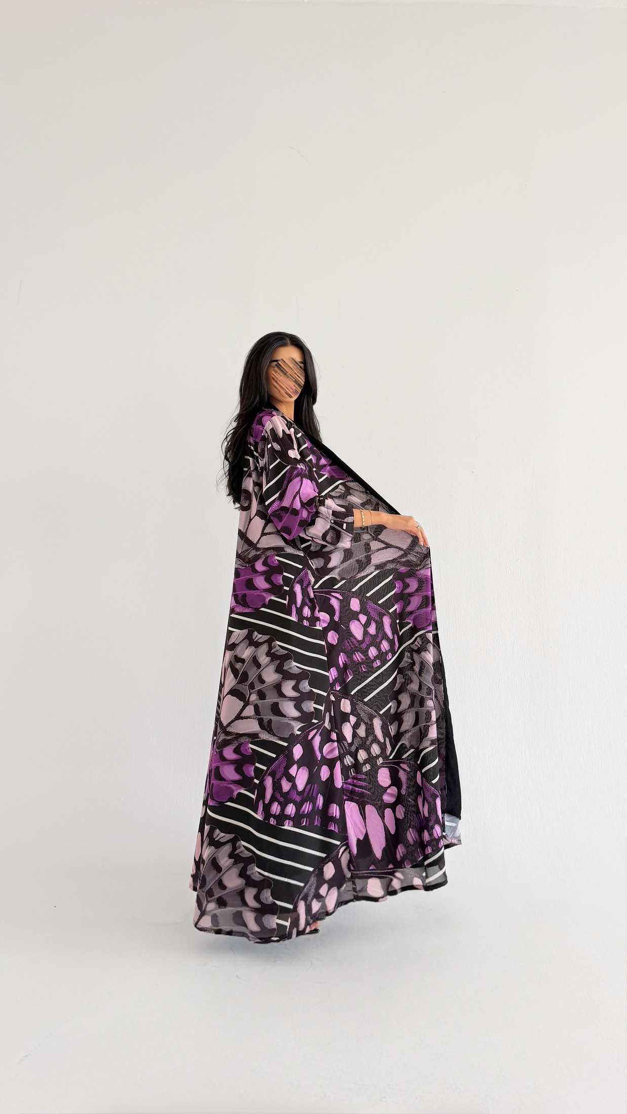 MWT2134 - عباية طباعة- Printed Abaya - Aya